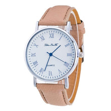 Load image into Gallery viewer, Womens designer watches luxury watch Brand Female Fashion Temperament Leather Belt With Simulated Quartz Round Watch bracelet - fridayhost