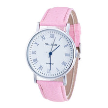 Load image into Gallery viewer, Womens designer watches luxury watch Brand Female Fashion Temperament Leather Belt With Simulated Quartz Round Watch bracelet - fridayhost