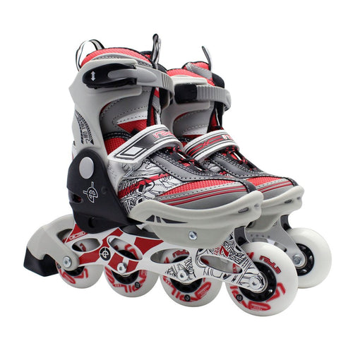 Unisex Professional Children Skating Shoes Single-row Roller Skates Shoes Adjustable Universal Inline Skating Shoes - fridayhost