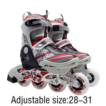 Load image into Gallery viewer, Unisex Professional Children Skating Shoes Single-row Roller Skates Shoes Adjustable Universal Inline Skating Shoes - fridayhost