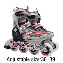 Load image into Gallery viewer, Unisex Professional Children Skating Shoes Single-row Roller Skates Shoes Adjustable Universal Inline Skating Shoes - fridayhost