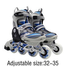 Load image into Gallery viewer, Unisex Professional Children Skating Shoes Single-row Roller Skates Shoes Adjustable Universal Inline Skating Shoes - fridayhost
