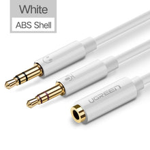 Load image into Gallery viewer, Ugreen Splitter Headphone for Computer 3.5mm Female to 2 Male 3.5mm Mic Audio Y Splitter Cable Headset to PC Adapter - fridayhost