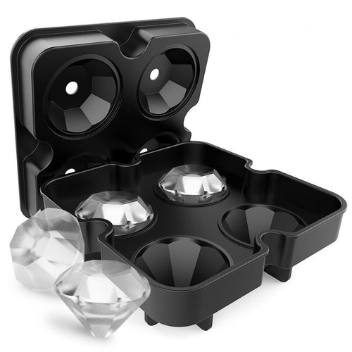 Diamond-Shaped Ice Cube Tray Silicone Easy Release - fridayhost