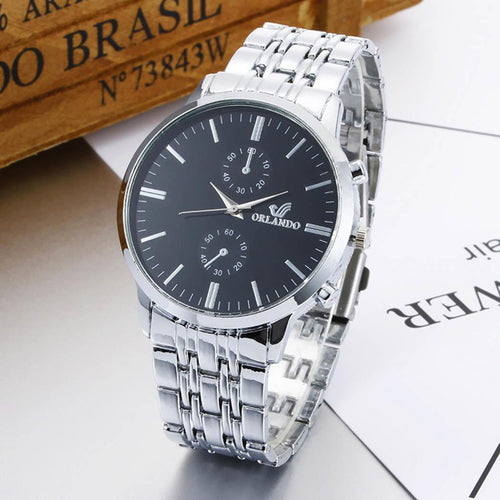 Men Metal Bangle Wrist Watch Band Bracelet Fashion Quartz New Analog - fridayhost