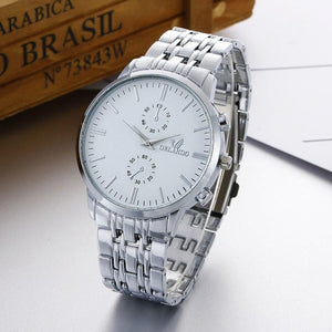 Men Metal Bangle Wrist Watch Band Bracelet Fashion Quartz New Analog - fridayhost