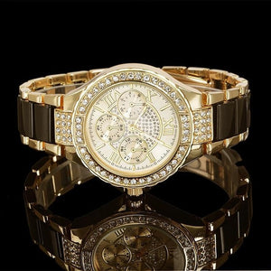 Women Crystal Watch Round Designer Ladies Fashion Bracelet Style - fridayhost
